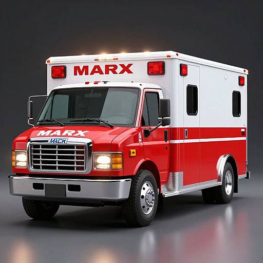 3D MARX Mack Ambulance Render