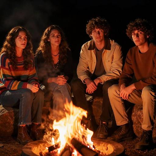Cozy Campfire Gathering Under the Stars
