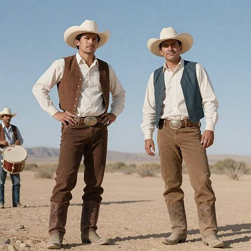 Cowboys in the Desert Landscape