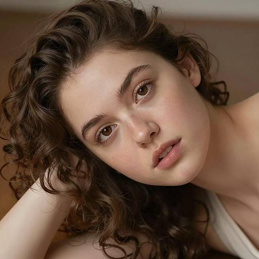 Young Woman in Warm Toned Portrait