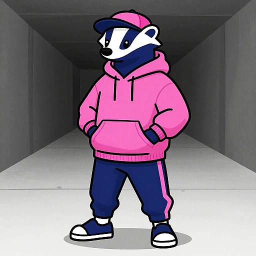 Vibrant Biochromatic Honey Badger DJ