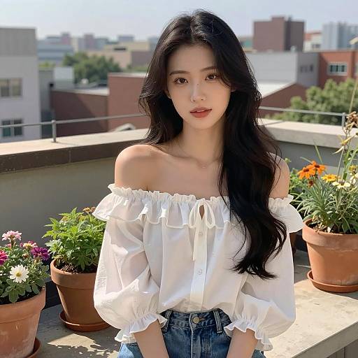 Urban Rooftop Elegance in Natural Light