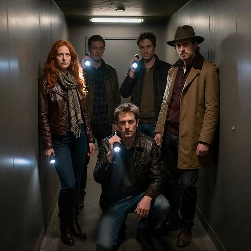 Mysterious Hallway Encounter with Flashlights