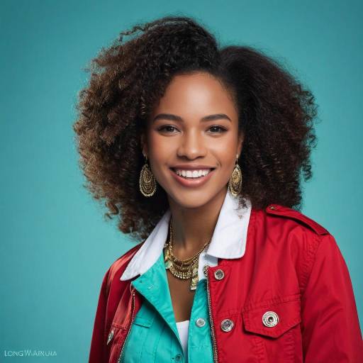 Smiling Black Woman in Red Jacket