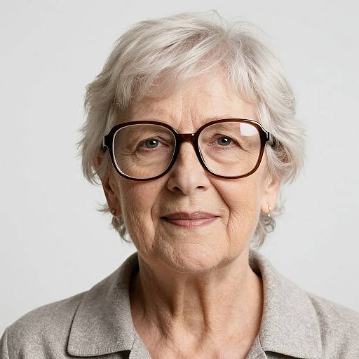 Portrait of Elderly Woman with Glasses