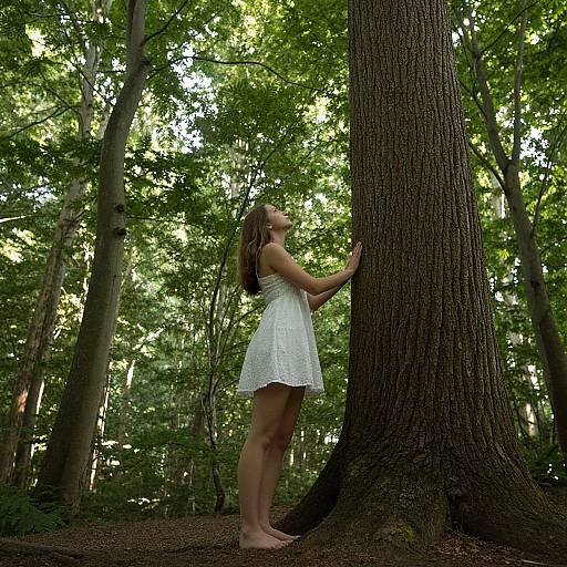 Young Woman Connecting with Nature