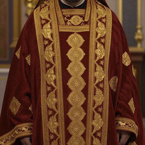 Byzantine Orthodox Robe Close-Up