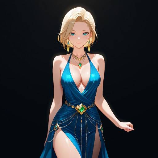 Elegant Cowgirl in Stunning Blue Dress Elegant Cowgirl in Stunning Blue Dress