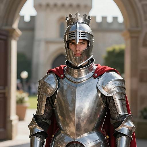 Photorealistic Young Knight in Armor