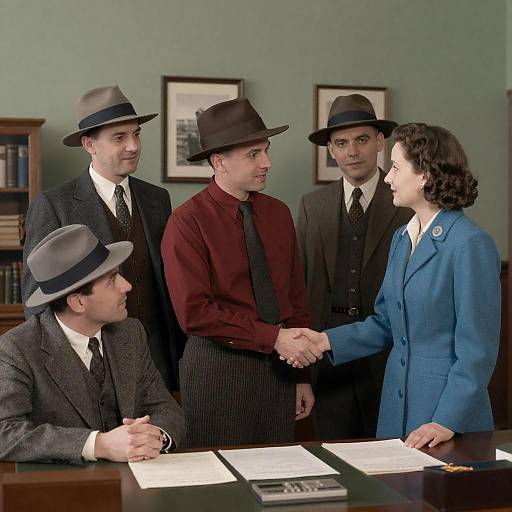 1930s Office Handshake