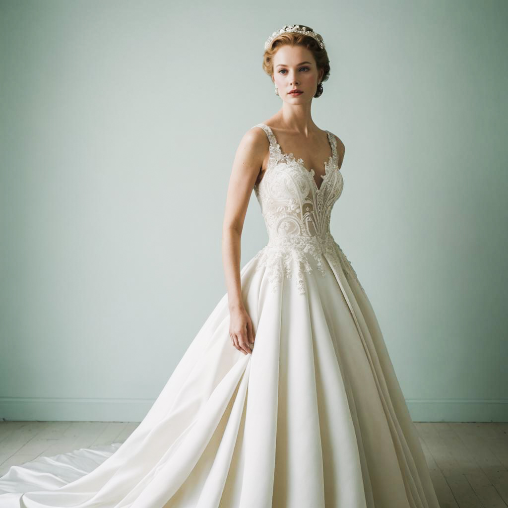 Elegant Vintage Bride in Frosty Background