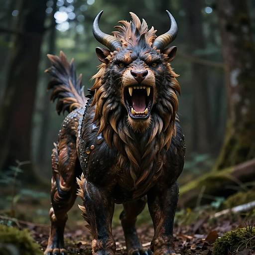 Realistic Muscular Gryphon Portrait