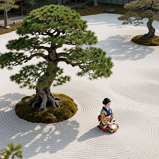 Surreal Zen Garden Meditation Scene