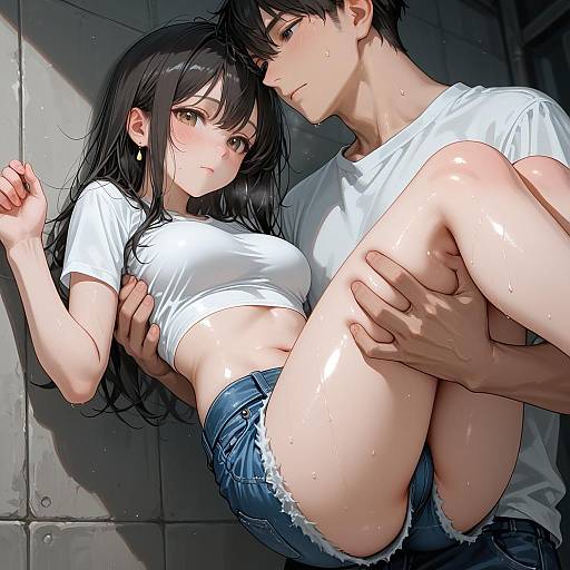 Denim Shorts Princess Carry Summer Romance