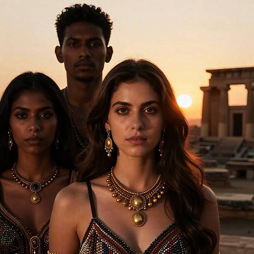 Sunset Portrait at Ancient Ruins