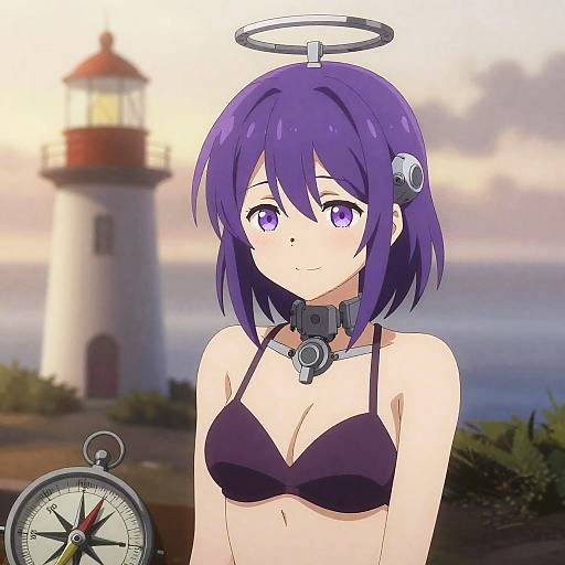 Melancholic Admiral at Foggy Lighthouse