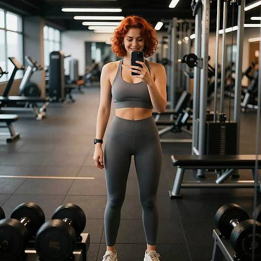 Photorealistic Gym Selfie Girl