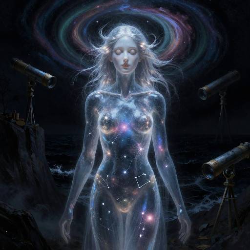 Glass-Skinned Oracle of Starlit Observatory