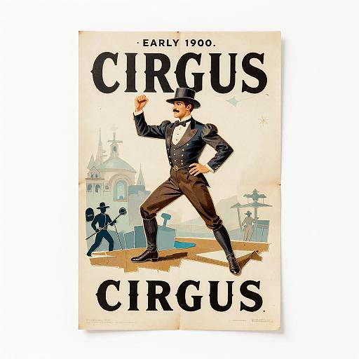 Early 1900s Vintage Circus Poster