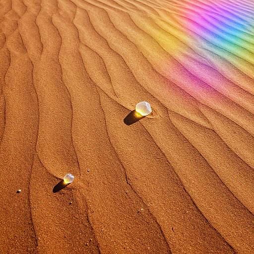 Glowing Monochrome Crystal Desert