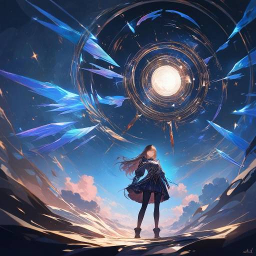 Celestial Warrior in a Magical Dusk