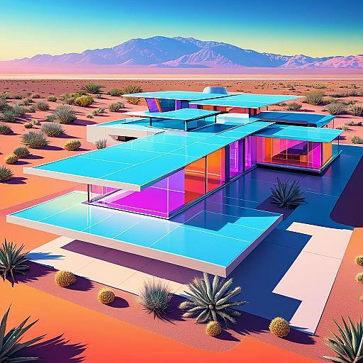 Futuristic Eco-House in Desert Ranch Futuristic Eco-House in Desert Ranch
