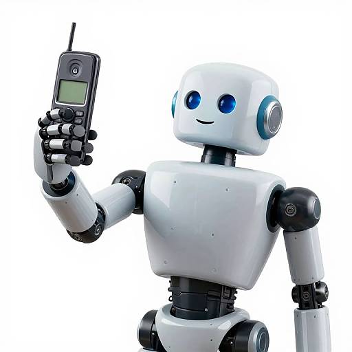 Robot Taking Unhappy Selfie