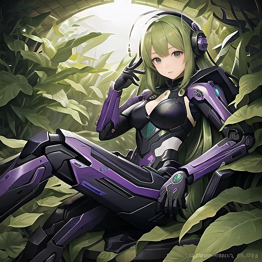 Futuristic Plant Guardian Illustration