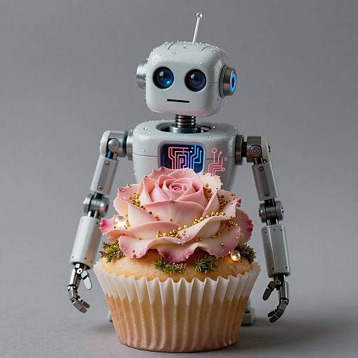 Cupcake Botanical Automaton Candied Elegance