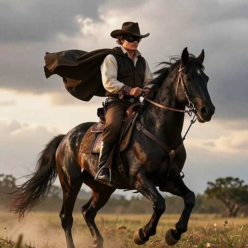 Johnny Depp as Zorro on Stallion