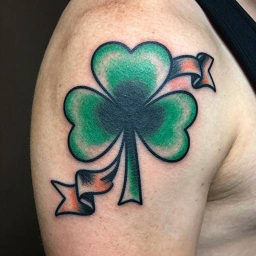 Traditional Clover Tattoo Old School Style