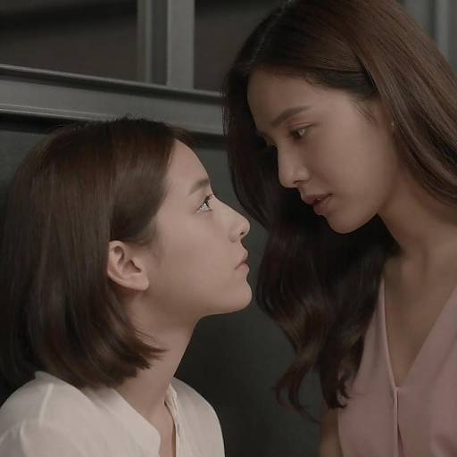 Intimate Close-Up of Two Women with Brown Hair