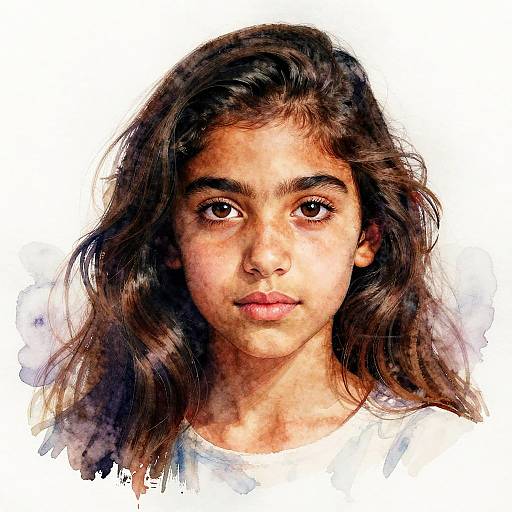 Vibrant Middle-Eastern Watercolor Portrait in 4K