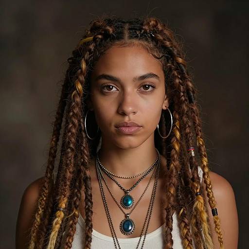 Dreadlocked Beauty: A Digital Portrait