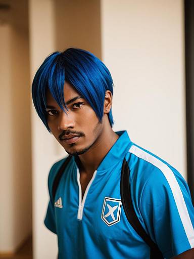 Lifestyle costume photo of Aomine daiki. Cosplay clothes