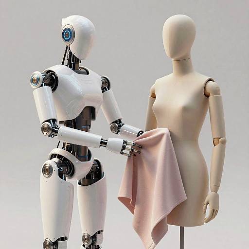 Futuristic Robotic Nude Cloth Remover