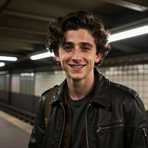 Eerie Timothee Chalamet in Abandoned Subway