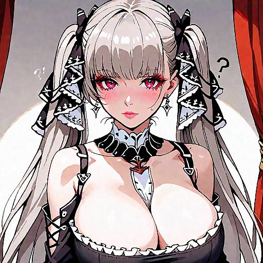 Formidable in Black Frilled Dress