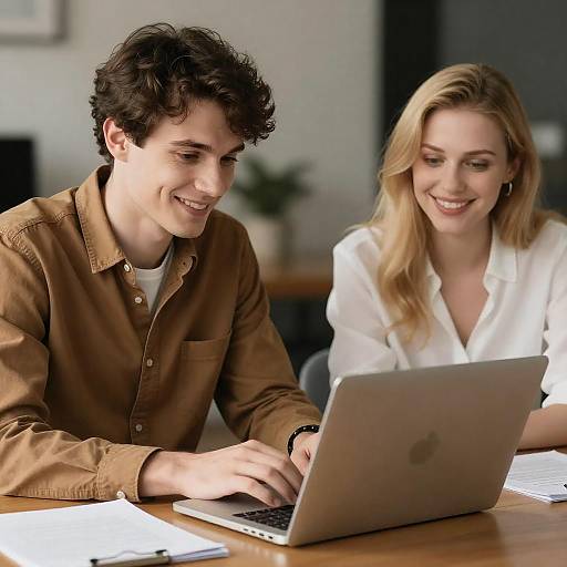 Collaborative Moments at a Desk
