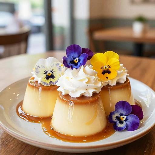 Artful Stack of Purin Puddings