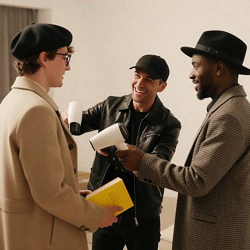 Three Men in a Cozy Room