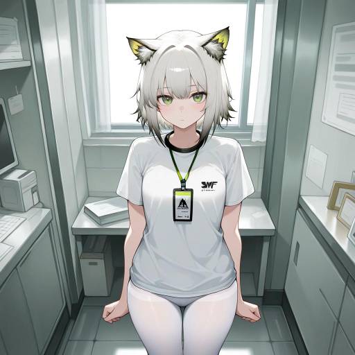SFW Character Portrait with Cat Ears