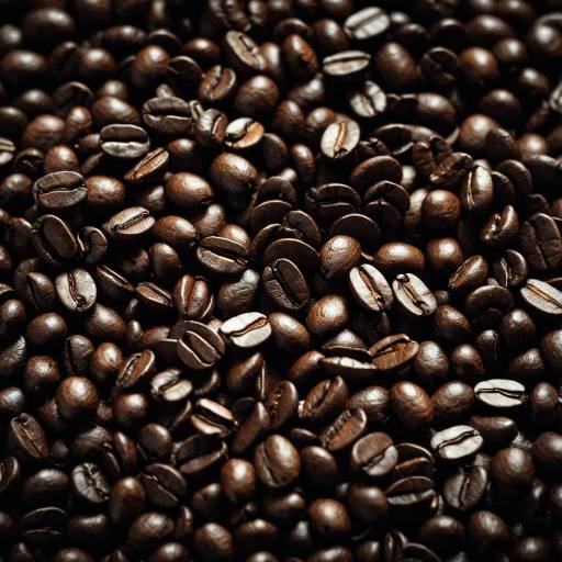 Close-up of Dark Roasted Coffee Beans