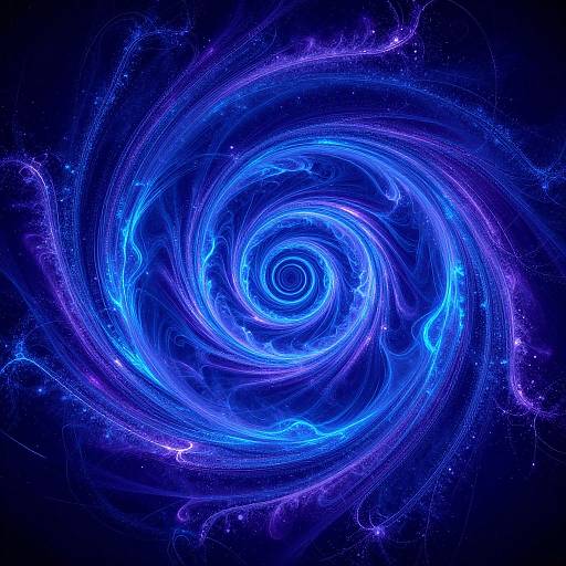 Mesmerizing Fractal Spiral with Cosmic Glow