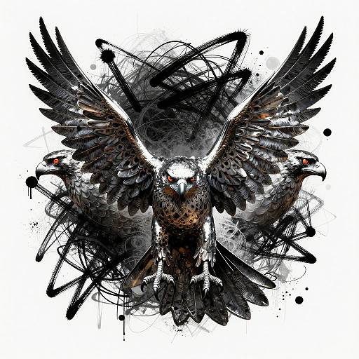 Noir Falcon Graphic Art