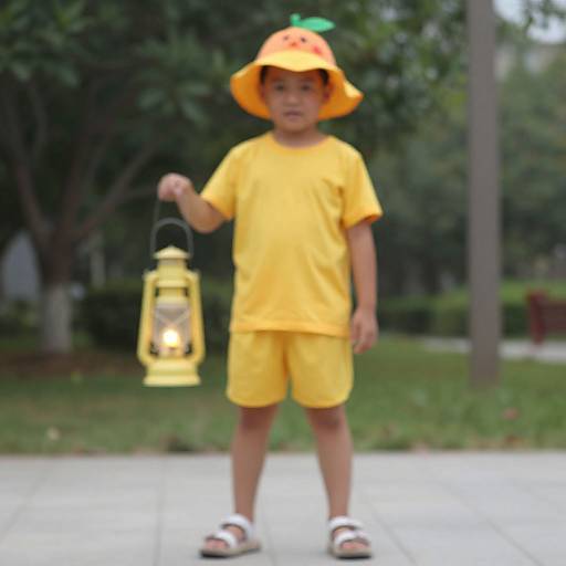 Boy in Fruit Day Outdoor Costume