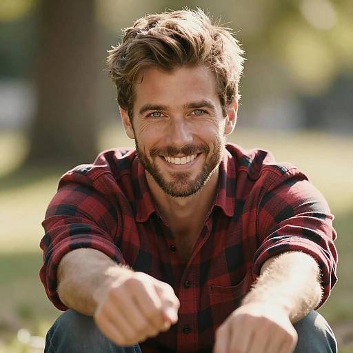 Charming Man in Outdoor Portrait