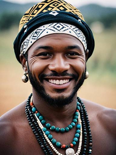 Smiling Xhosa Man in Traditional Attire