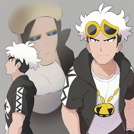 Illustration of Guzma (pokemon), pokemon in the style of Unsfrau