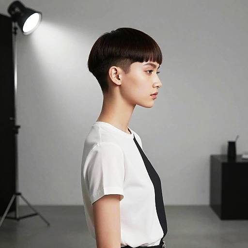 Pompadour Fade Fashion Editorial Shot